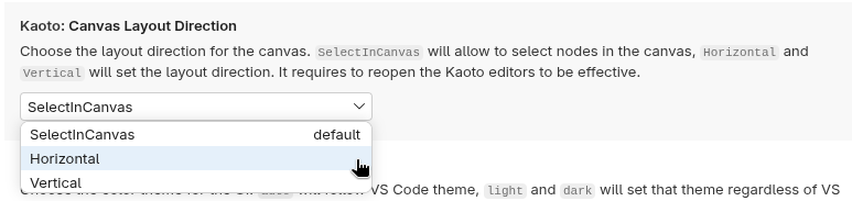 Layout settings